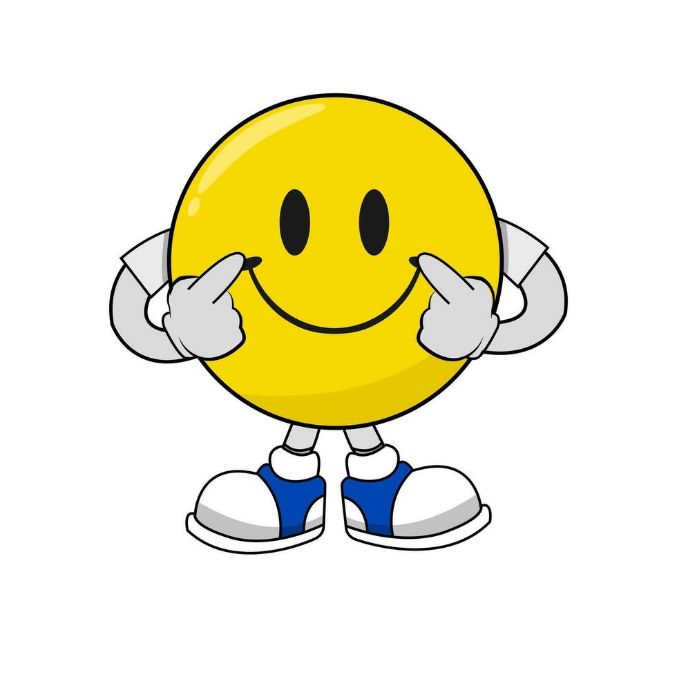 Smile mascot vector stock illustration image