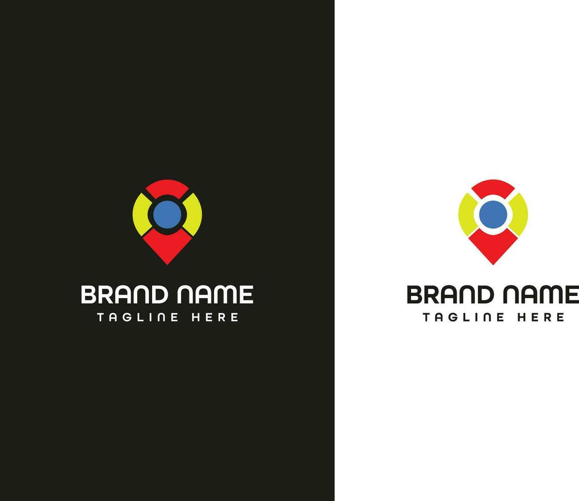 location letter logo design vector