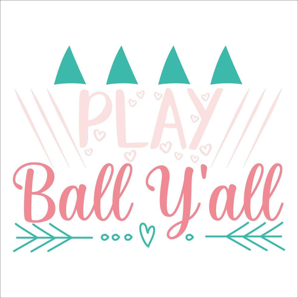 Stylish , fashionable  and awesome Baseball  typography art and illustrator vector