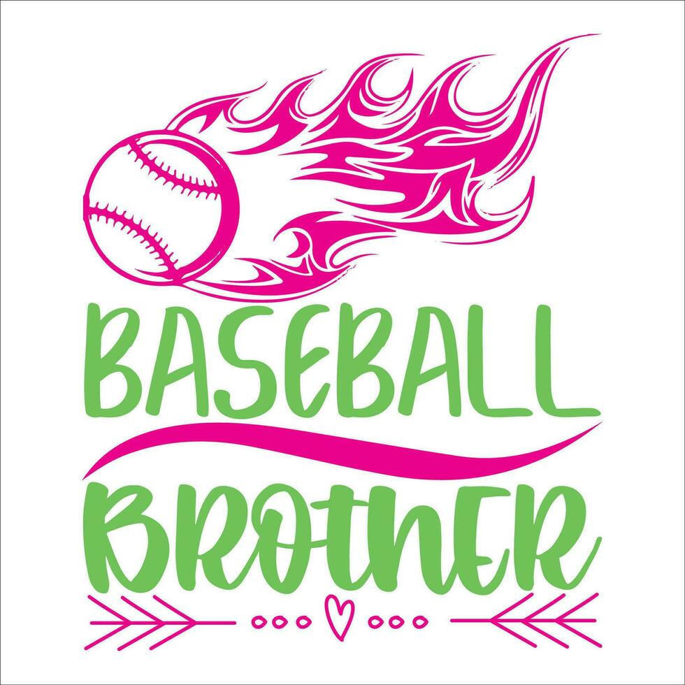 Stylish , fashionable  and awesome Baseball  typography art and illustrator vector