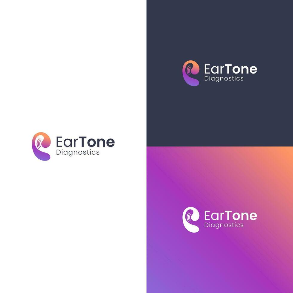 Letter E forms a tool to aid hearing. vector