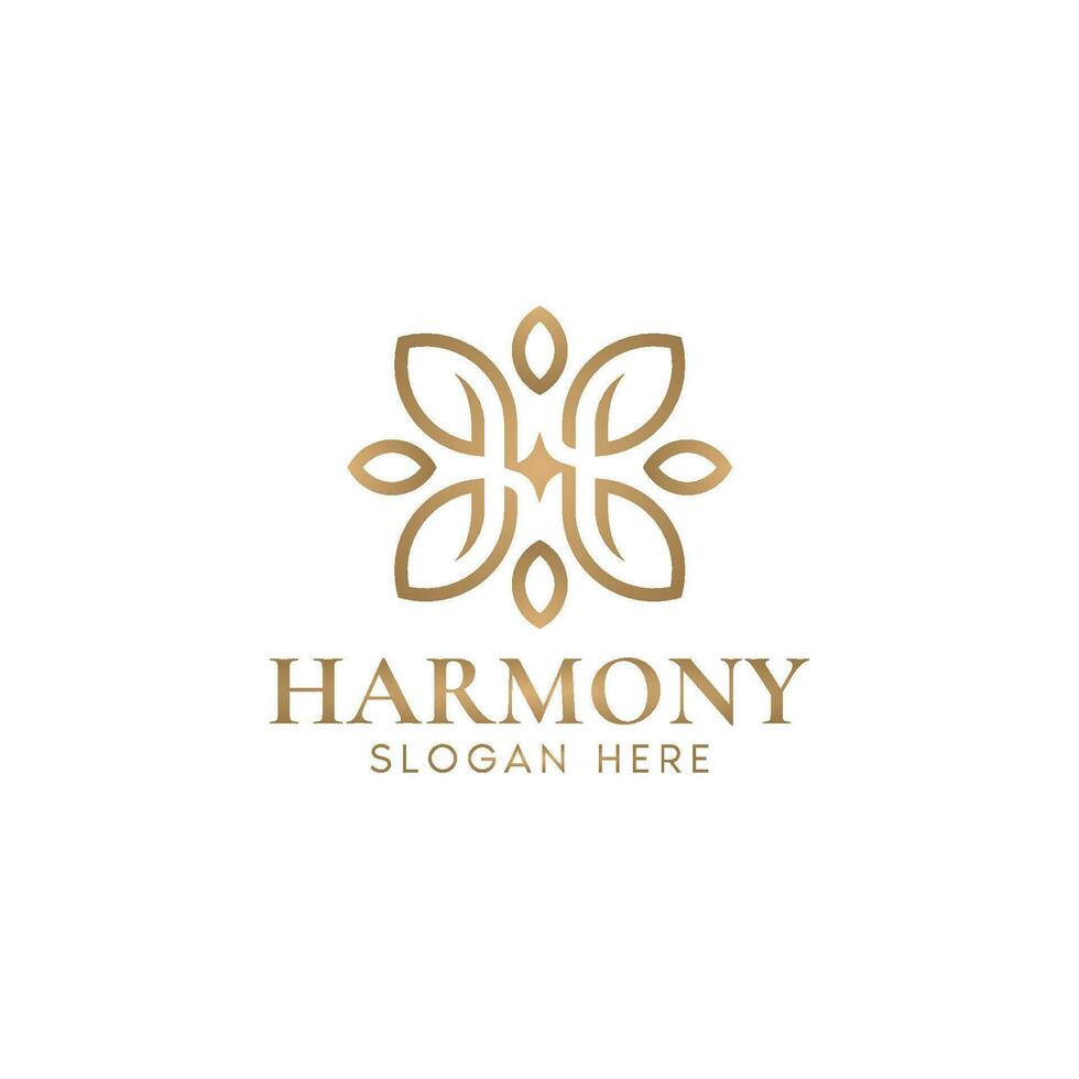 Luxury Elegant Letter H Logo Vector With Floral Accent