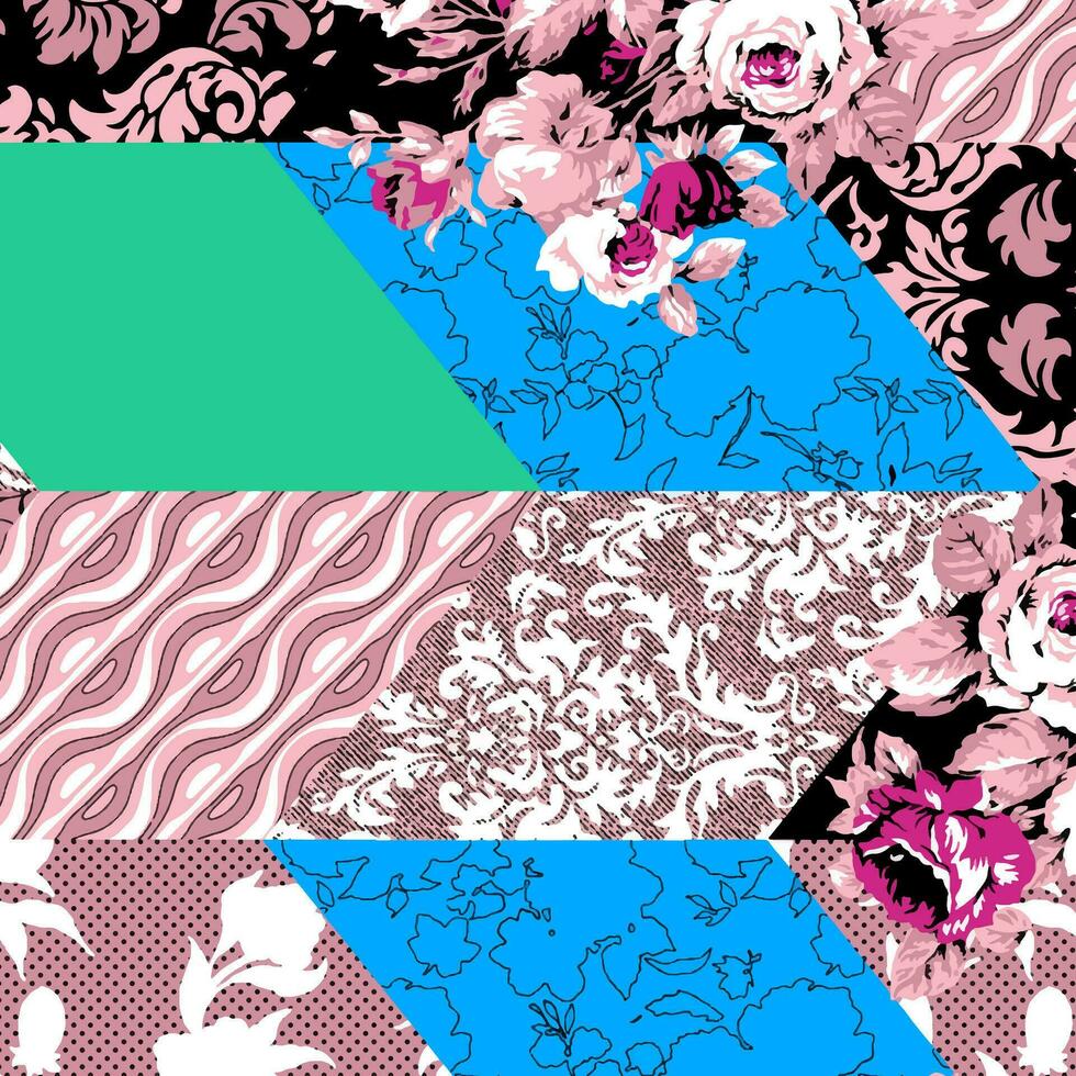 floral abstract pattern suitable for textile and printing needs vector