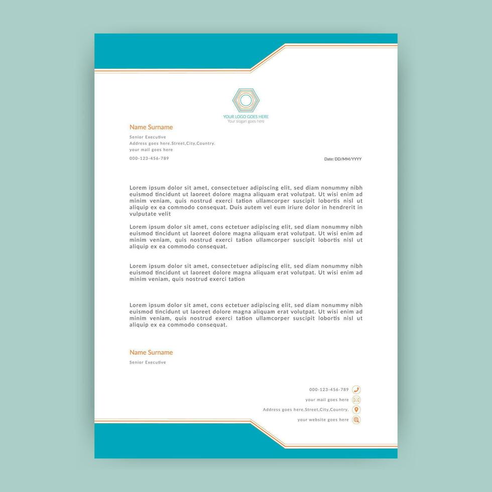 Blue color,corporate,Creative , Clean business style letterhead bundle of your corporate project design. Set to print.Business letterhead in abstract design. Elegant template design in minimalist. vector
