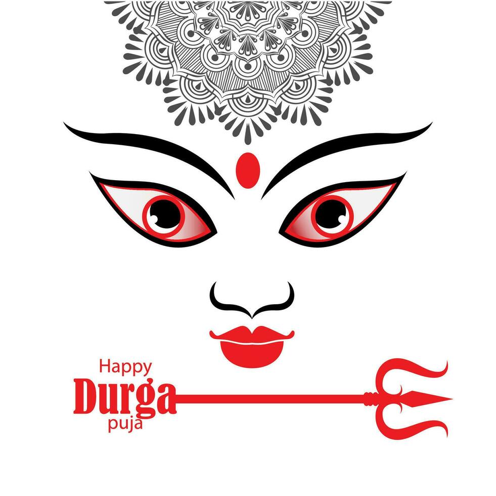 Happy Durga Puja Illustration Background Design vector