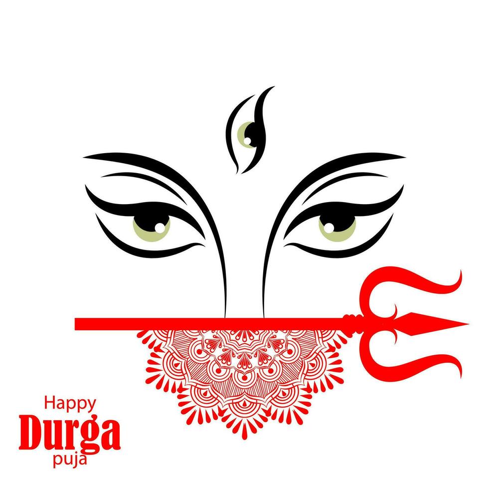 Happy Durga Puja Illustration Background Design vector