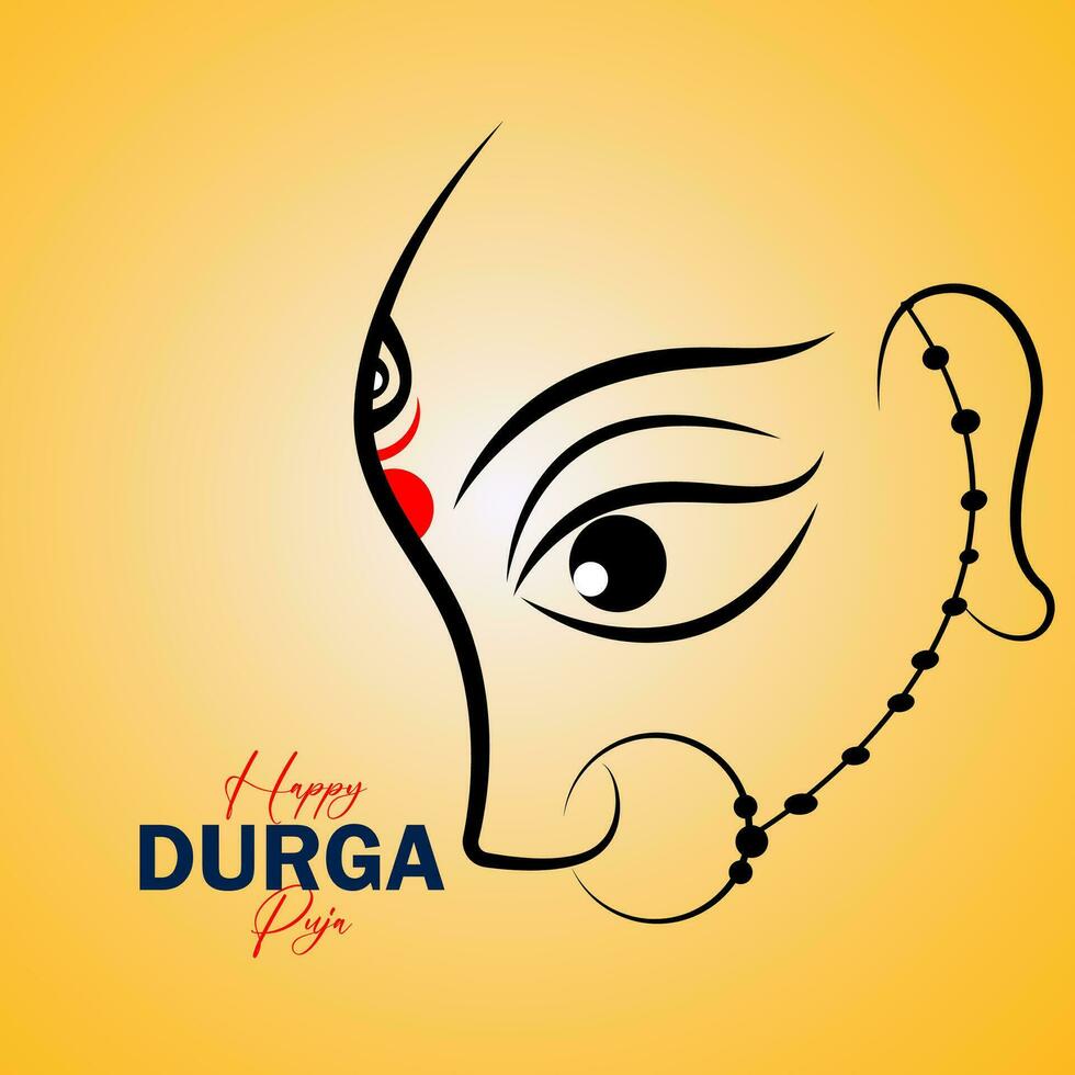 contento Durga puja ilustración antecedentes diseño vector