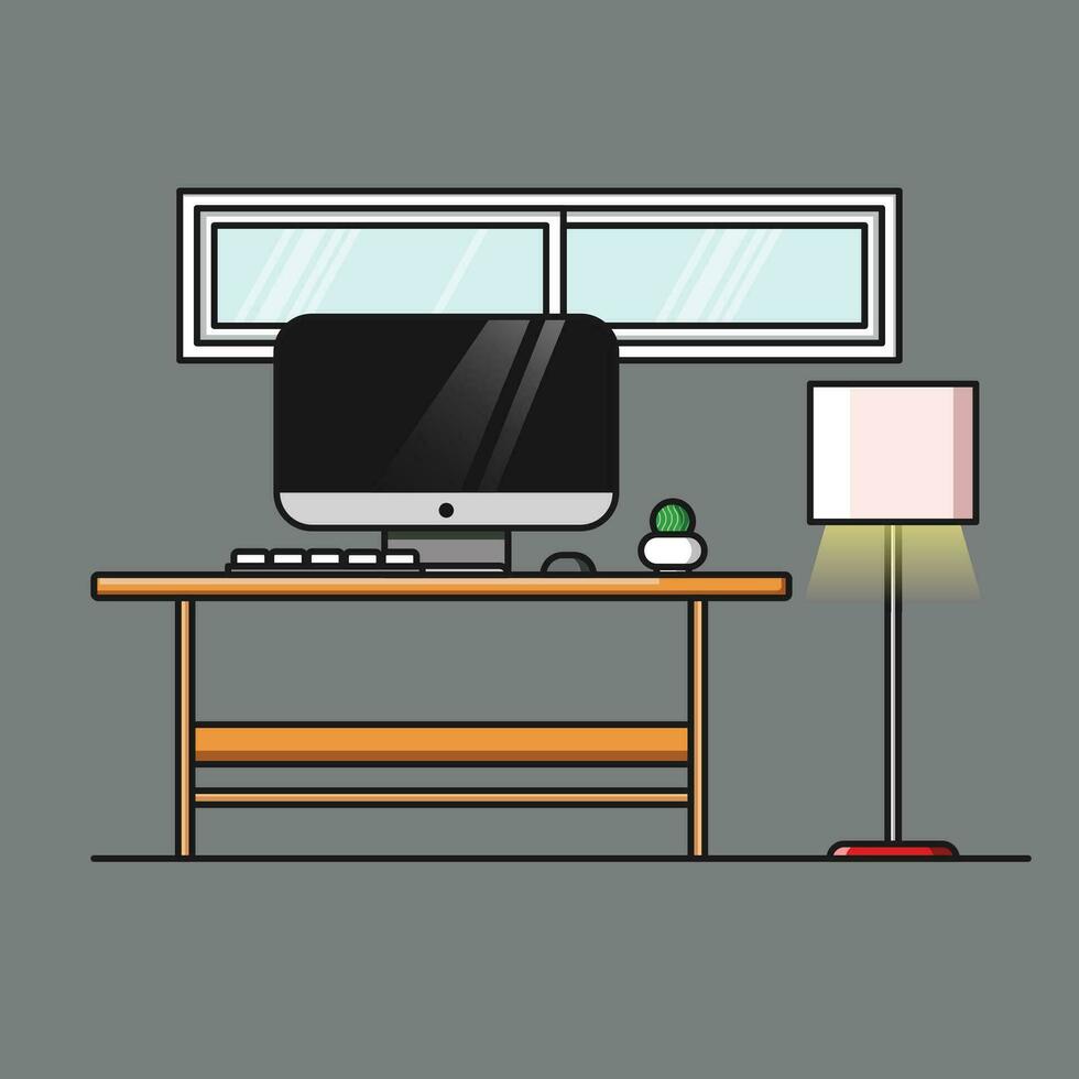 Working room illustration vector