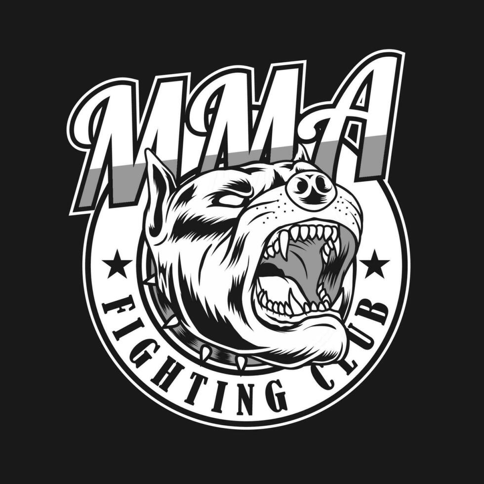 mma diseño, lata utilizar para póster, logo, mascota y más vector