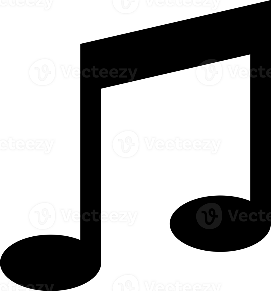 musical note melody icon illustration. For your web site design, logo, app, UI png