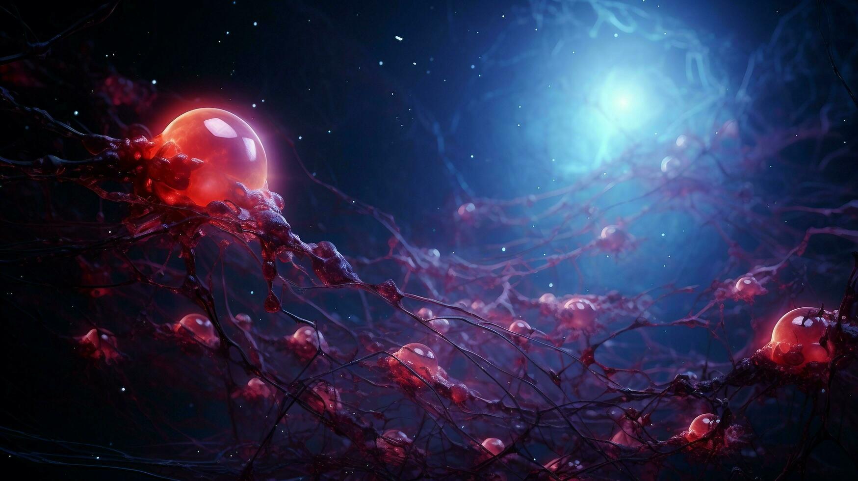 Abstract cells network background AI Generated photo