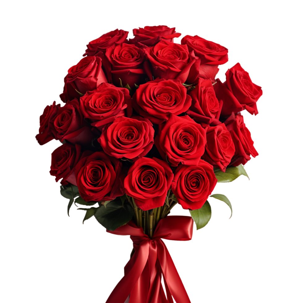 Red roses bouquet ai generative png