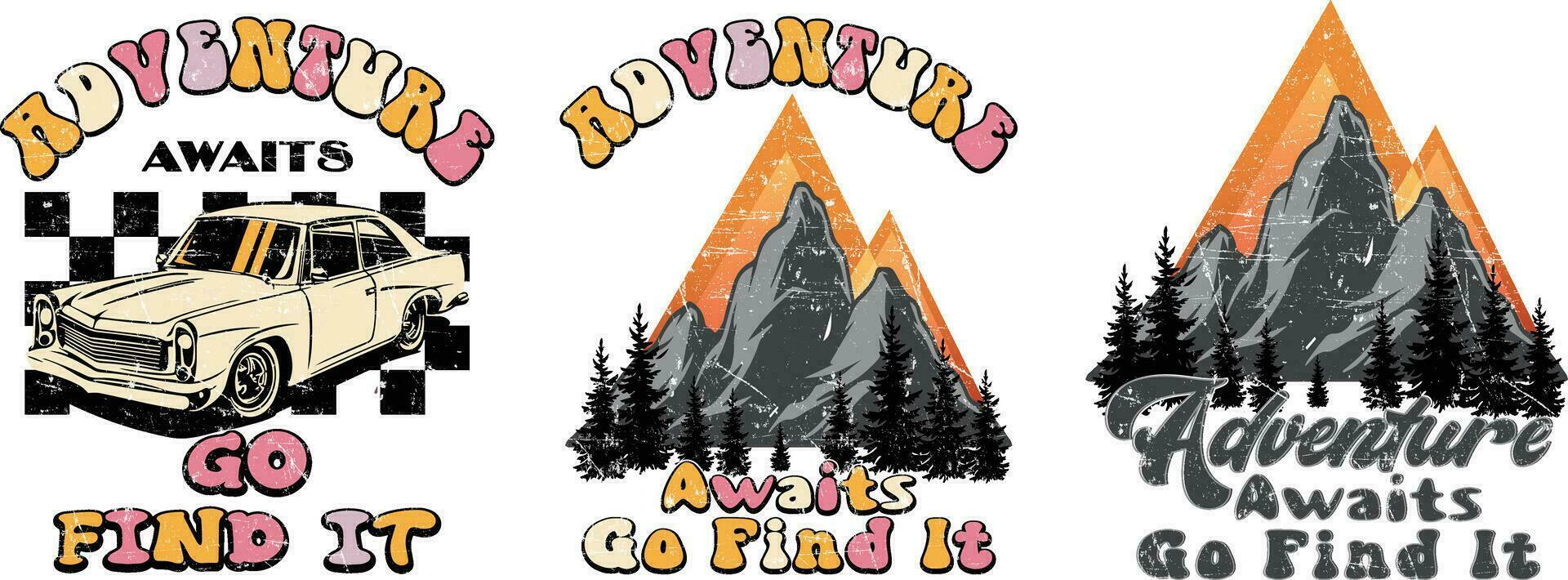 Adventure t-shirt, adventure awaits go find it, vector design