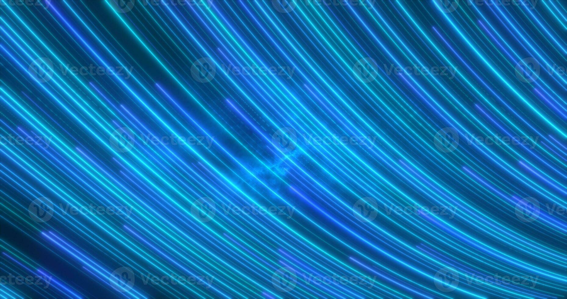 Abstract bright blue glowing flying waves from twisted lines energy magical background photo