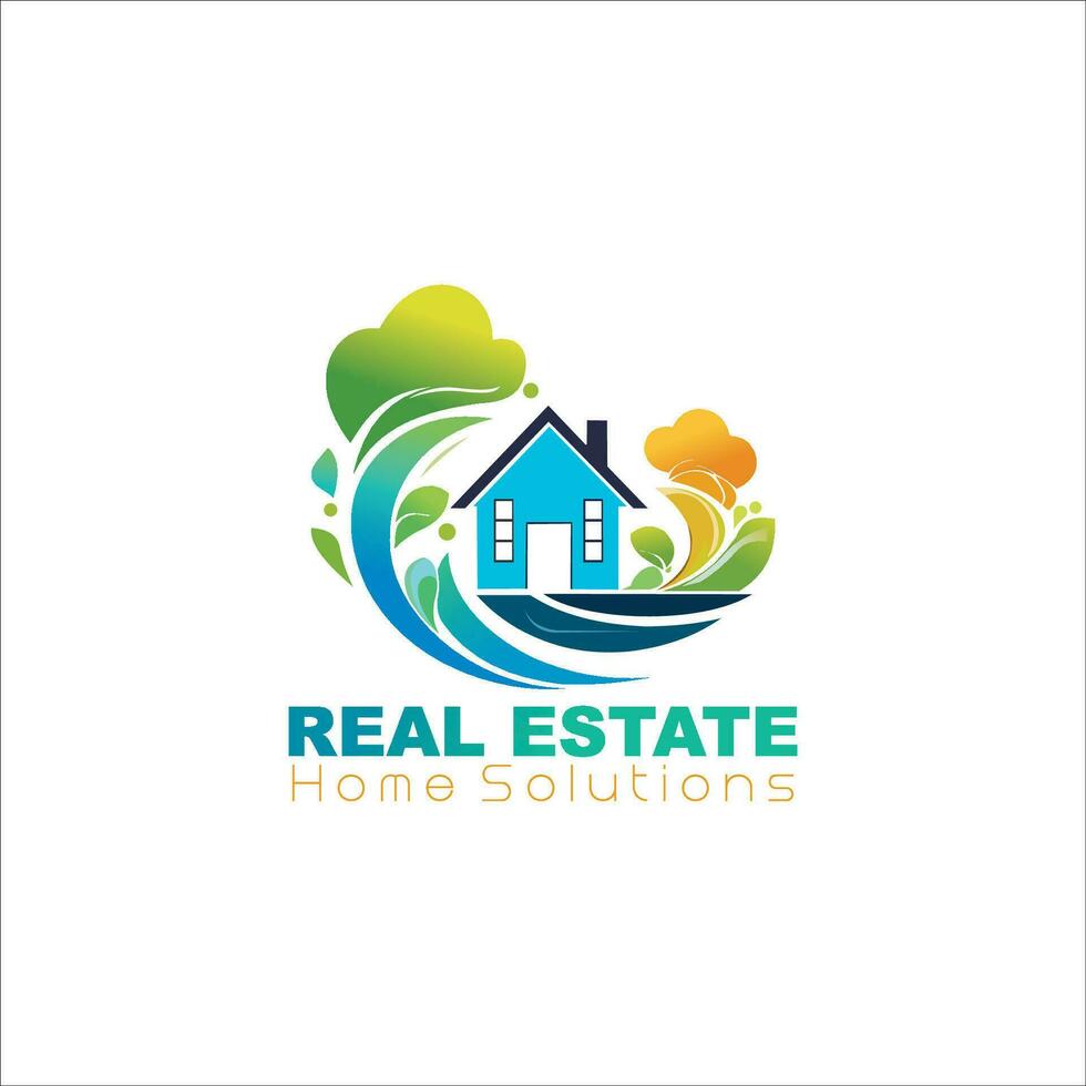 Real estate creative logo design. vector