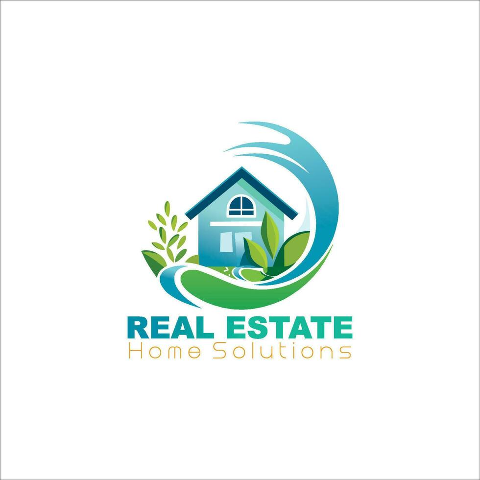 Real estate creative logo design. vector