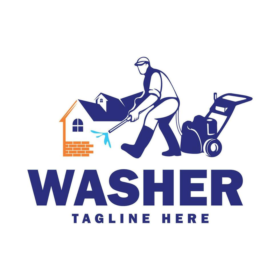 Premium Washer logo design template vector