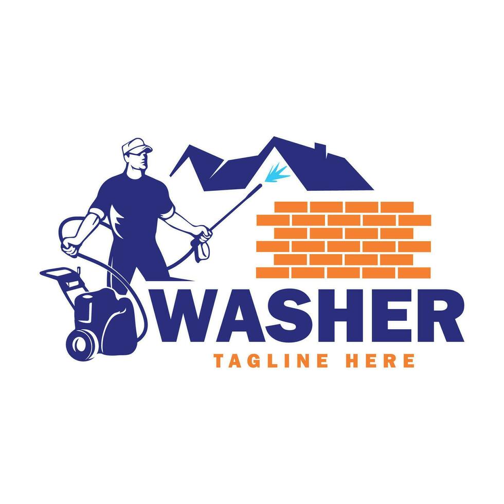 Premium Washer logo design template vector