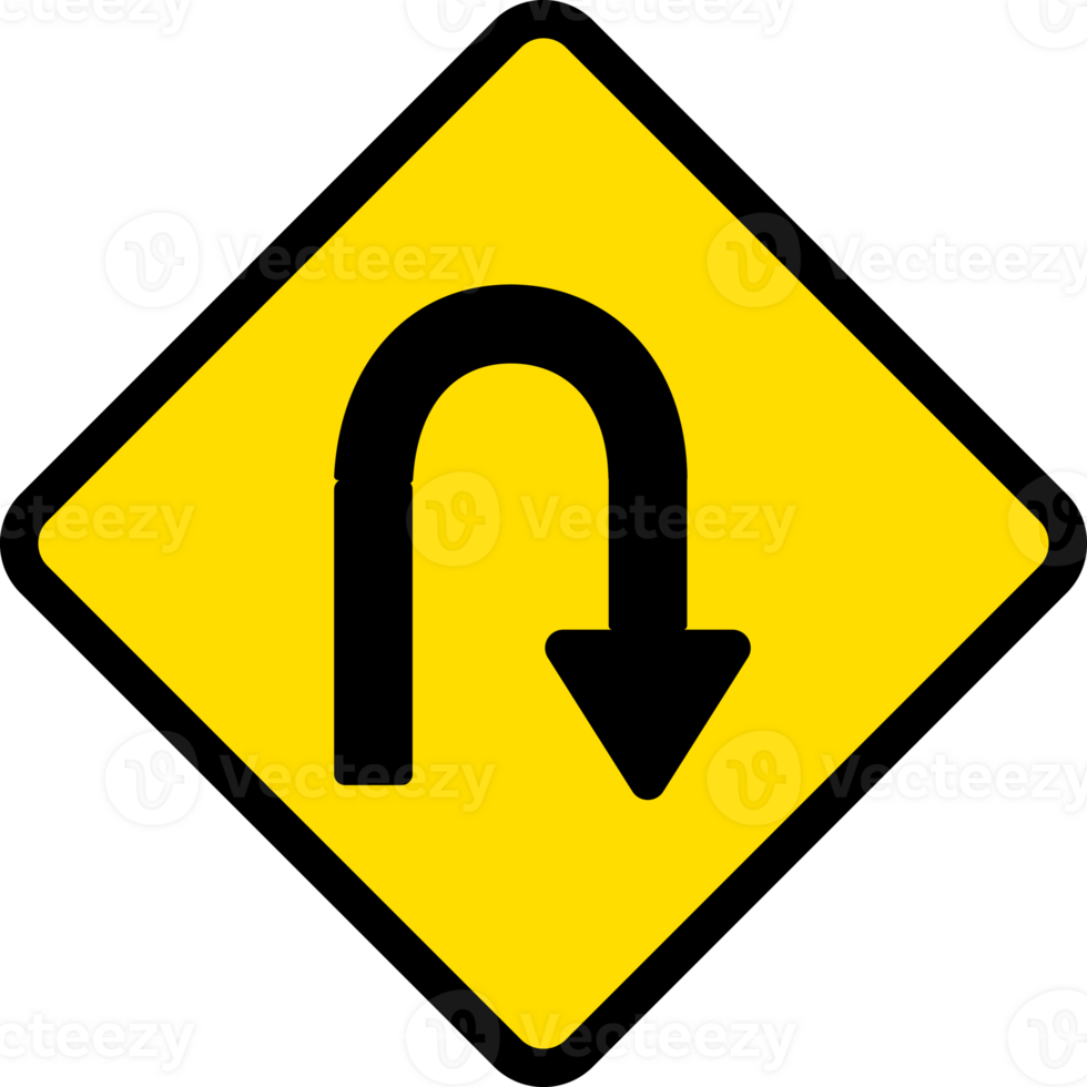 Hairpin curve to right, Road signs, warning signs icons. png
