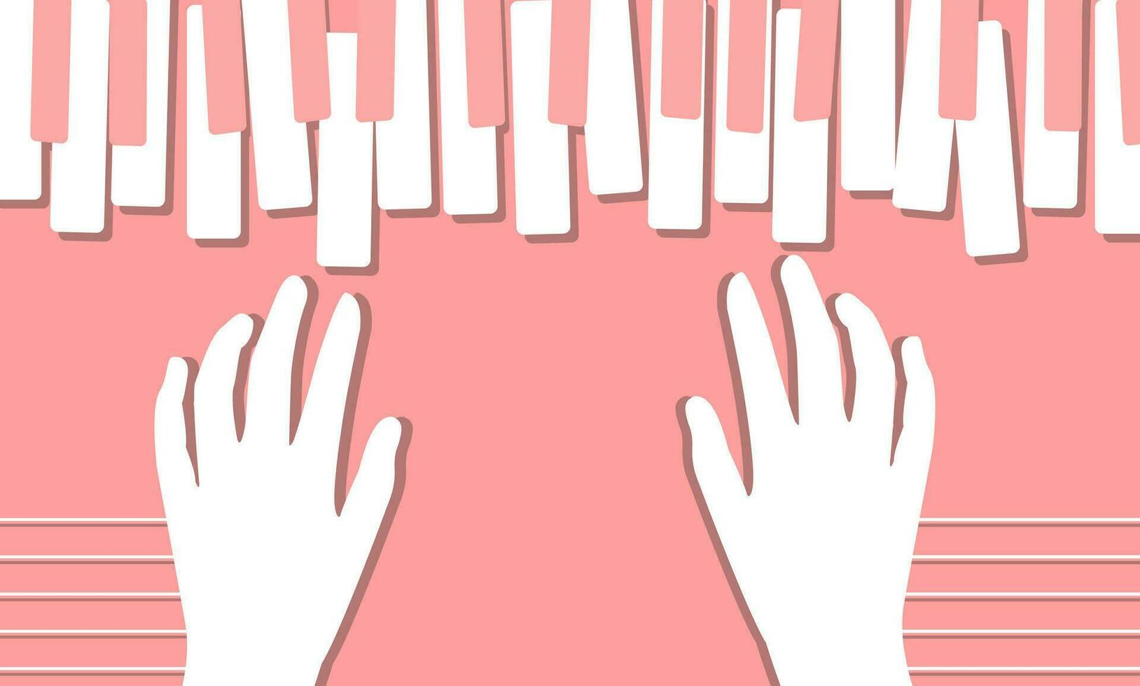 hands key piano vector