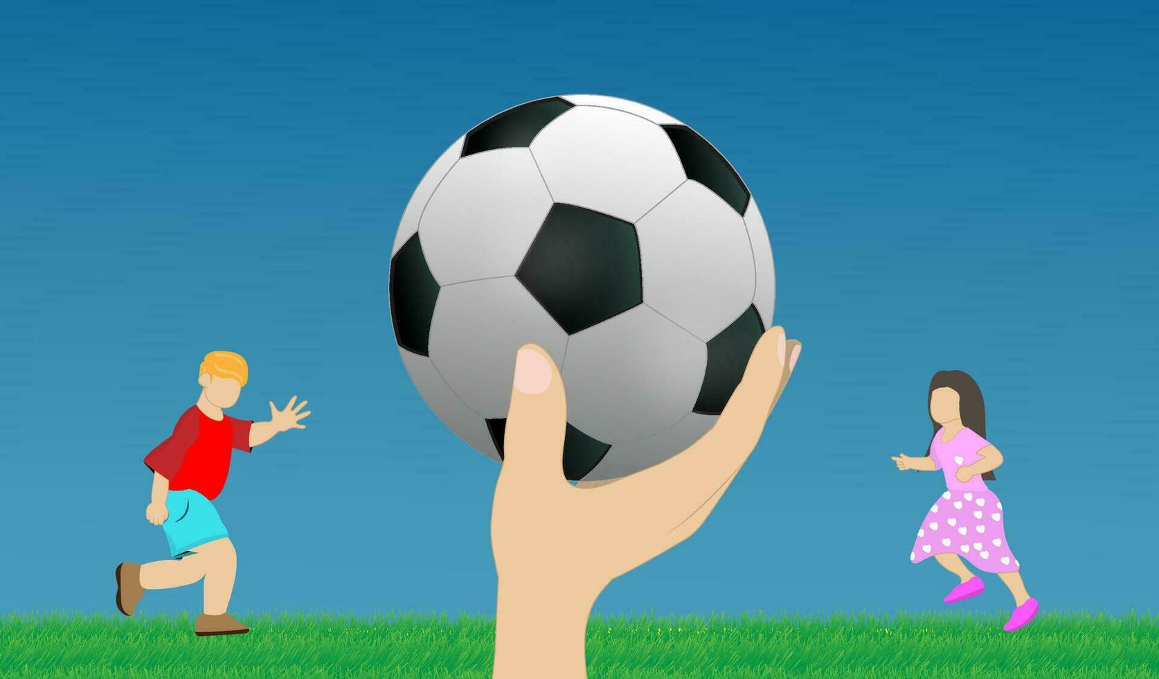 football children play vector