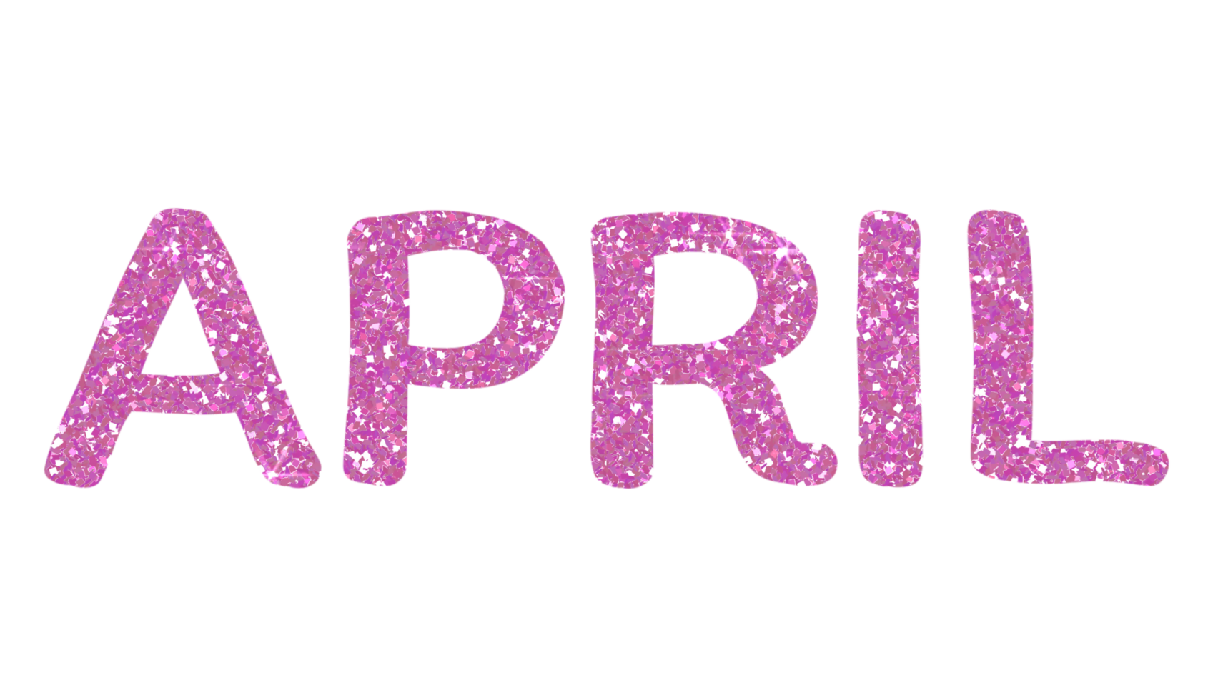 Rosa funkeln April Briefe Symbol. April unterzeichnen. Design zum dekorieren, Hintergrund, Hintergrund, Illustration. png