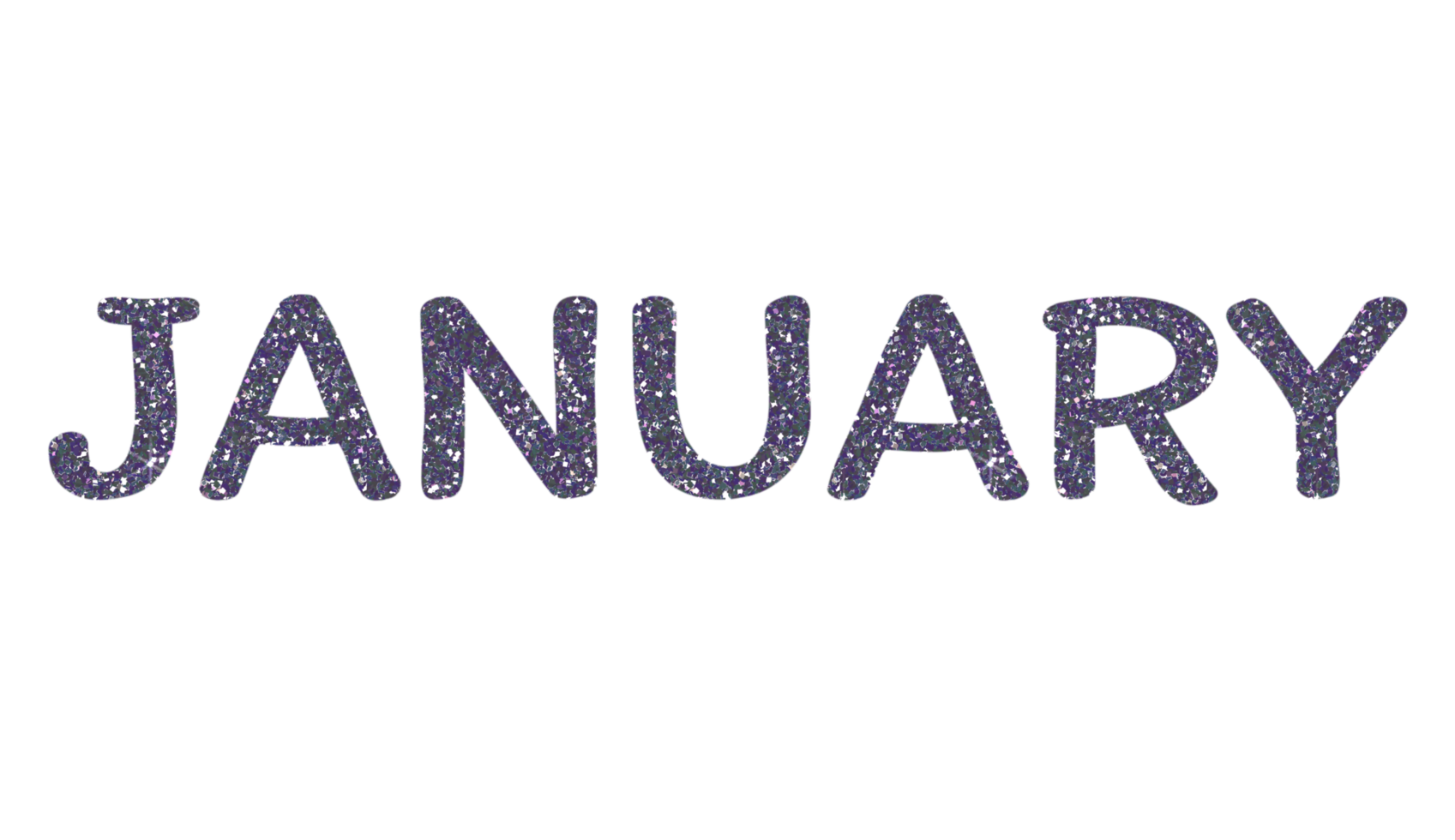Grey glitter JANUARY Letters Icon. January sign. Design for decorating, background, wallpaper, illustration. png
