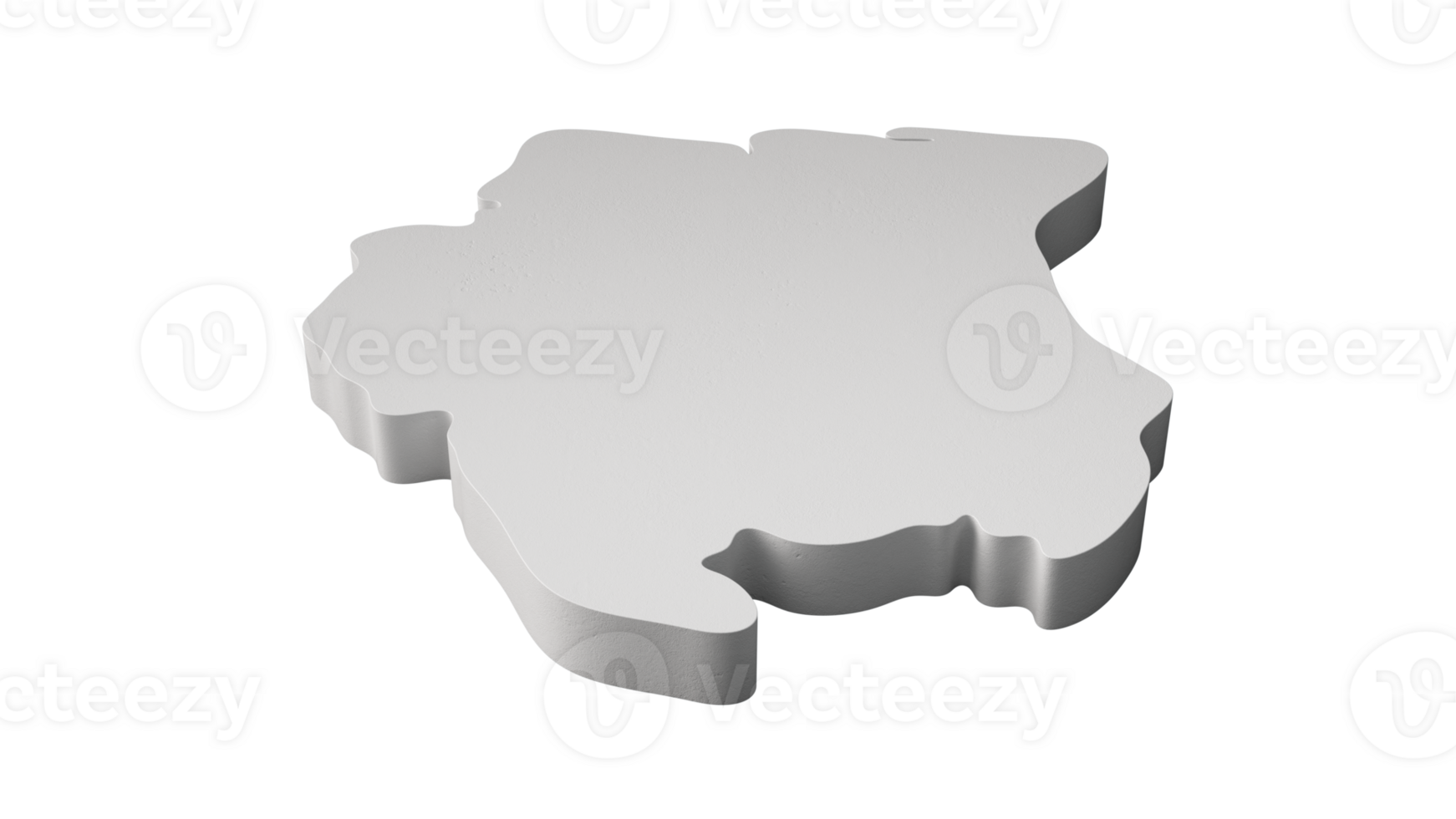 Suriname 3D map Geography Cartography and topology  3D illustration png
