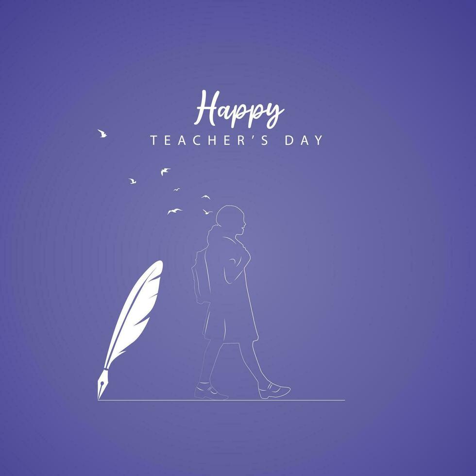World Teacher's Day concept teacher's day Design vector