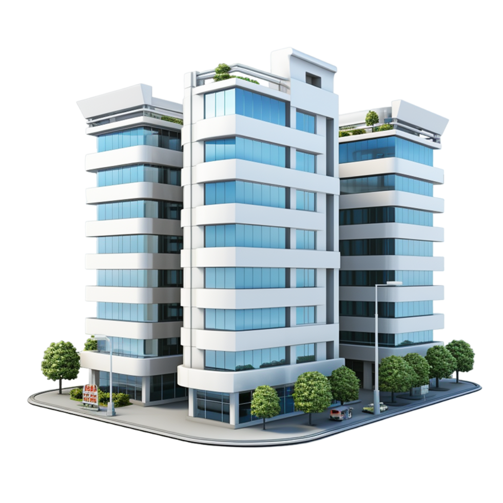 ville appartement ou Bureau bâtiments ai génératif png