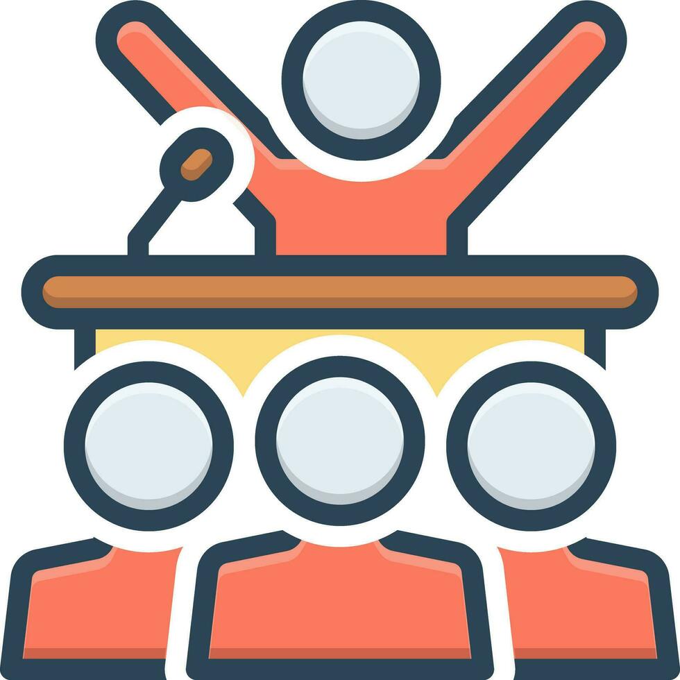 color icon for officials vector