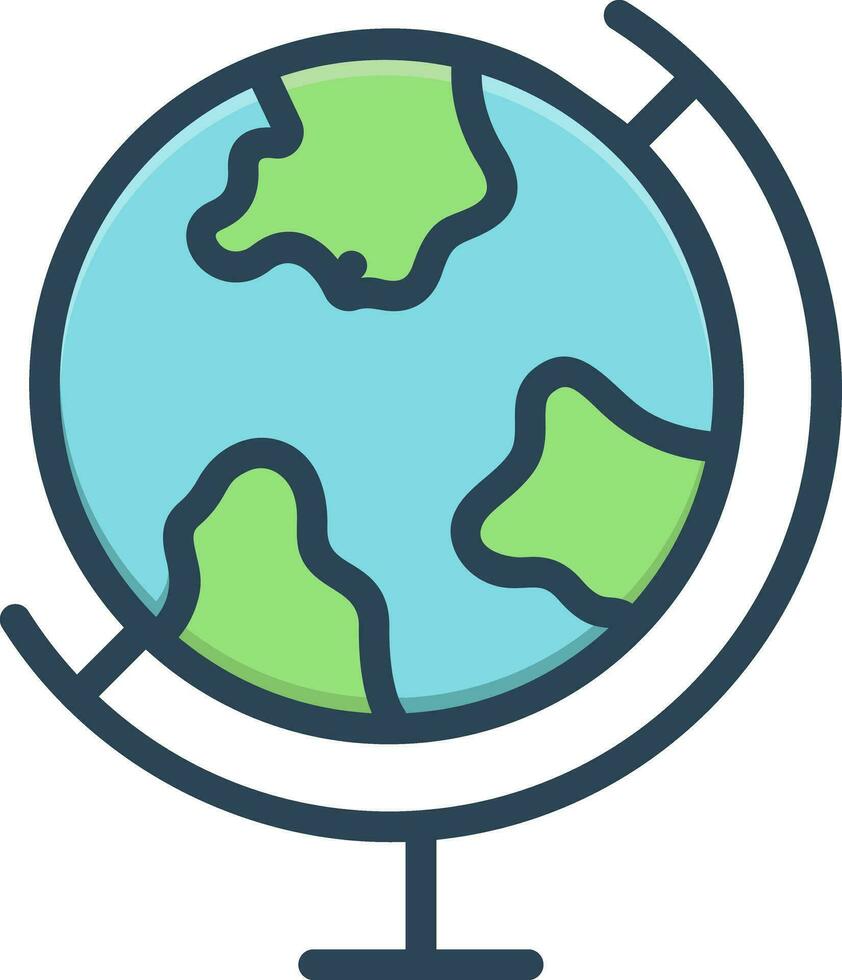 color icon for geographic vector