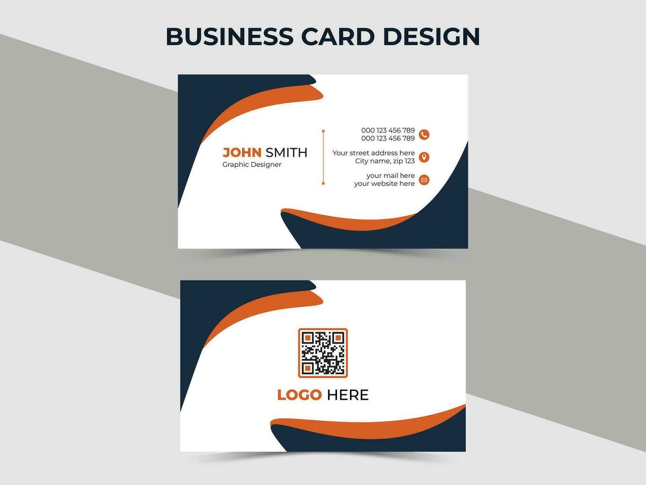 Vector creative business card design. Premium business card design, modern business card design.