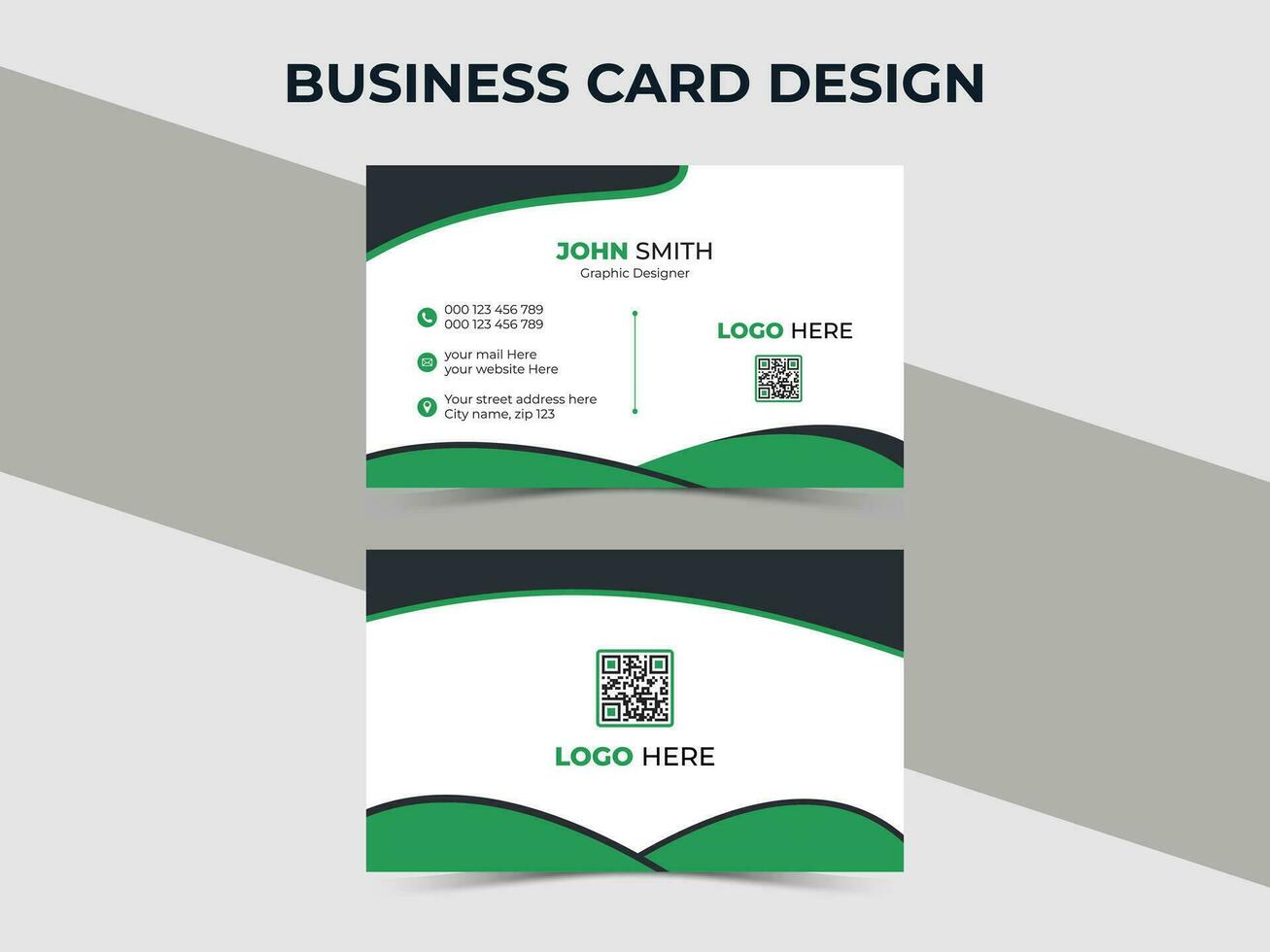 Vector creative business card design. Premium business card design, modern business card design.