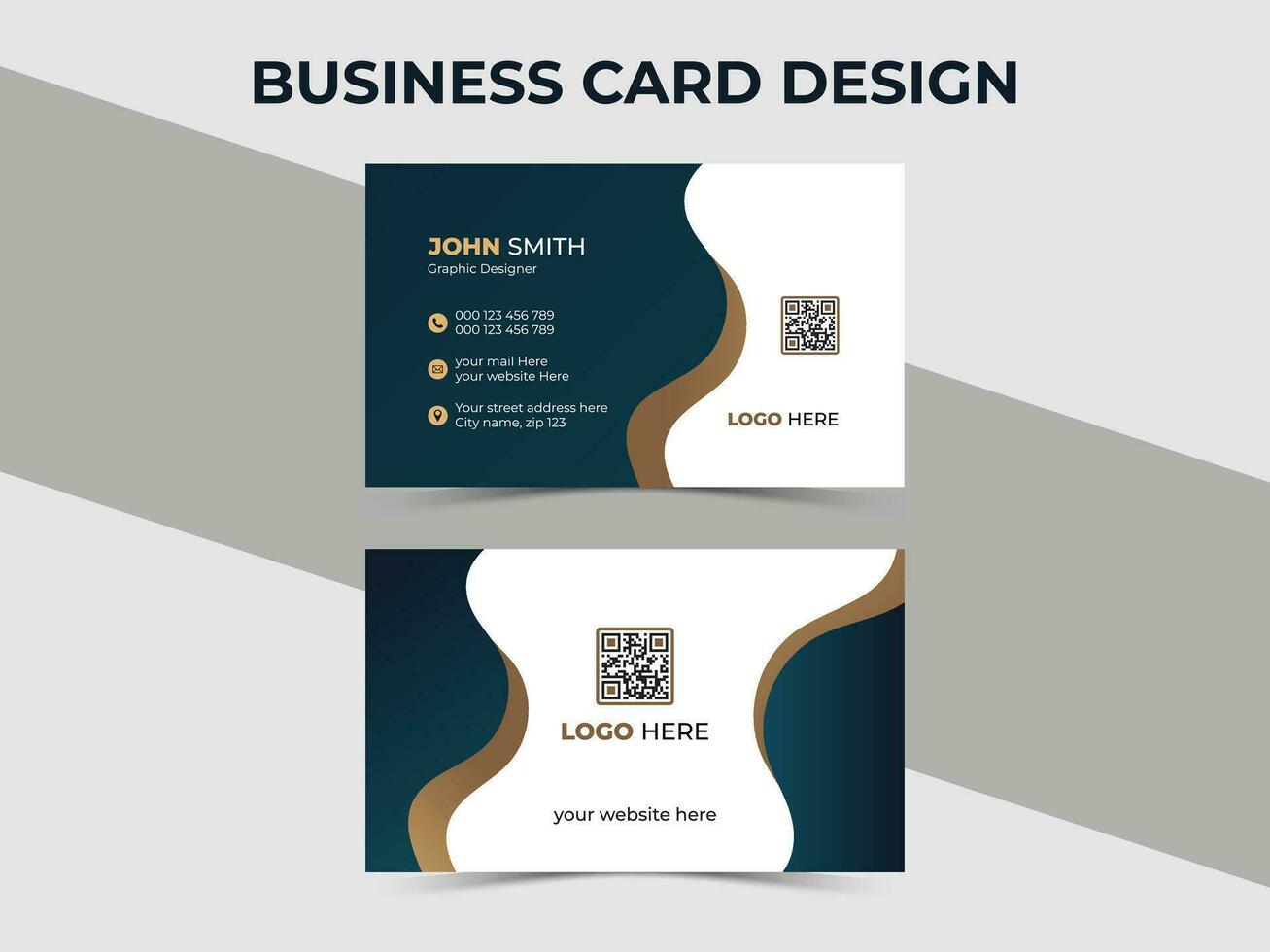 Vector creative business card design. Premium business card design, modern business card design.