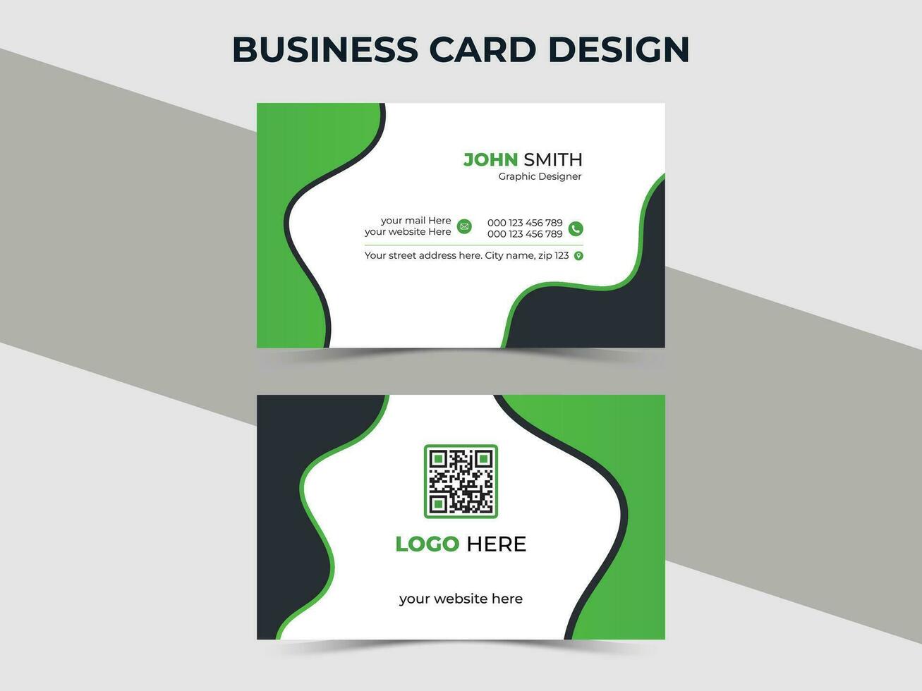 Vector creative business card design. Premium business card design, modern business card design.