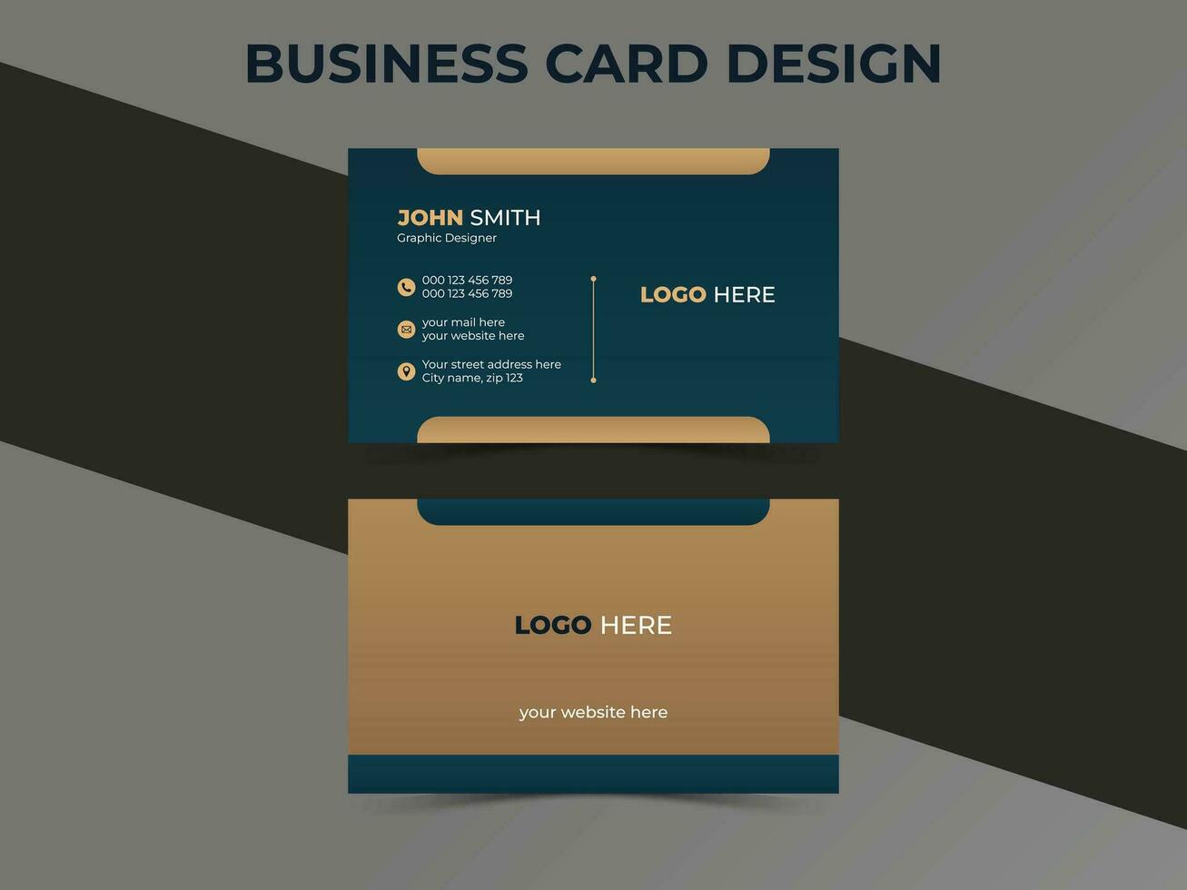 Vector creative business card design. Premium business card design, modern business card design.