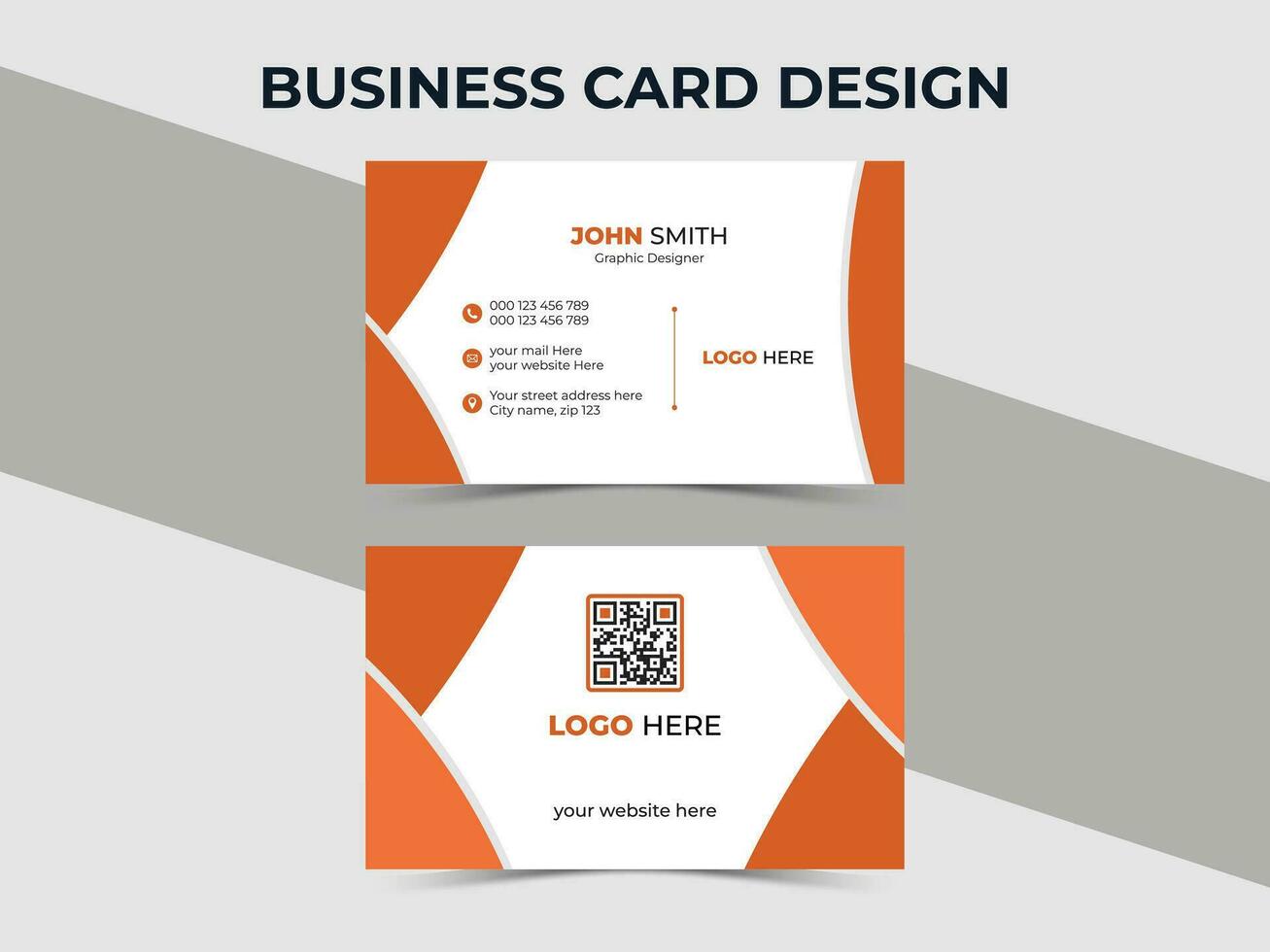 Vector creative business card design. Premium business card design, modern business card design.