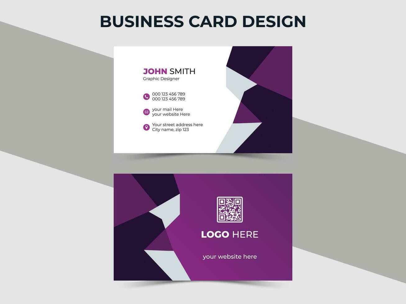 Vector creative business card design. Premium business card design, modern business card design.