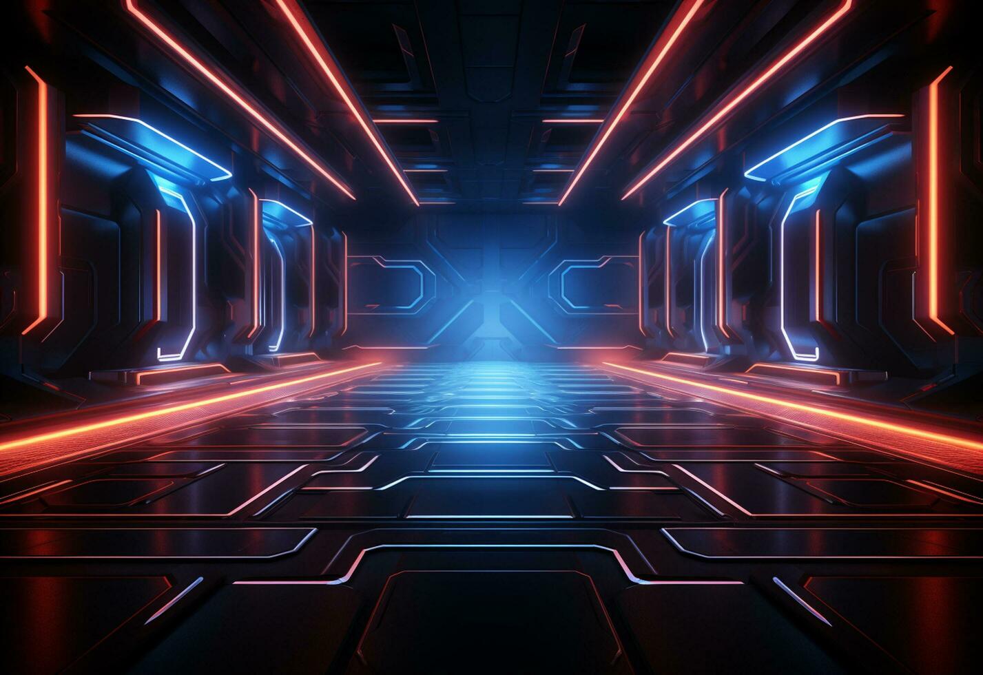 Ai Generative Neon illuminated futuristic backdrop realistic image, ultra hd, high design very detailed photo