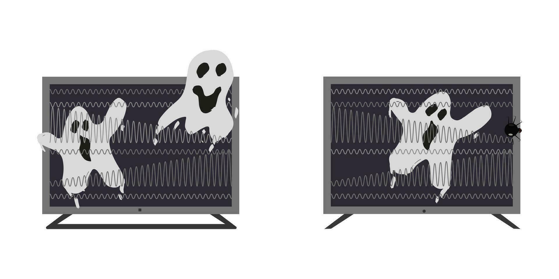 Tv waves background, no signal. Ghost concept. vector