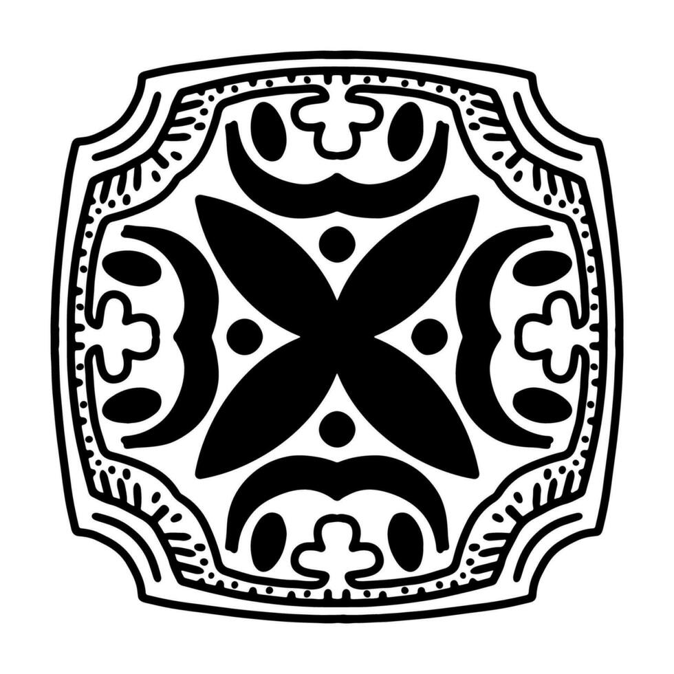decoratif patrón, antiguo ceramica motivo vector