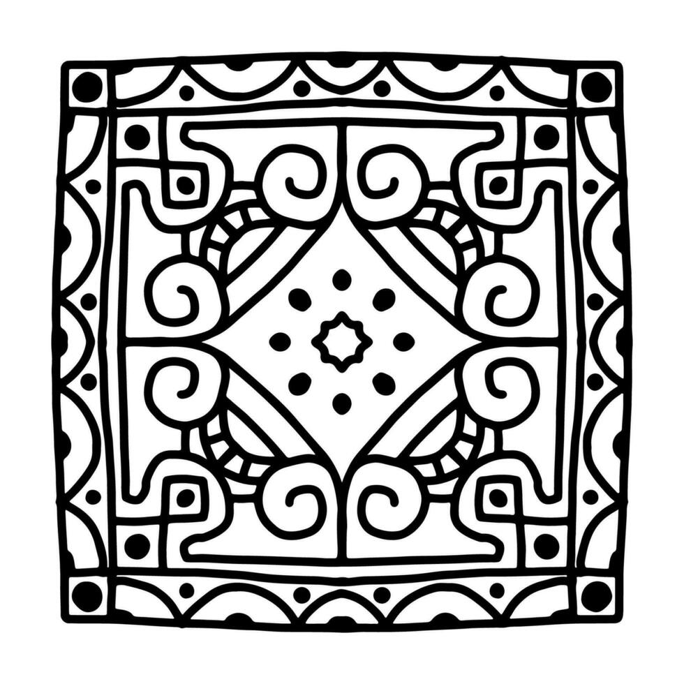 decoratif patrón, antiguo ceramica motivo vector