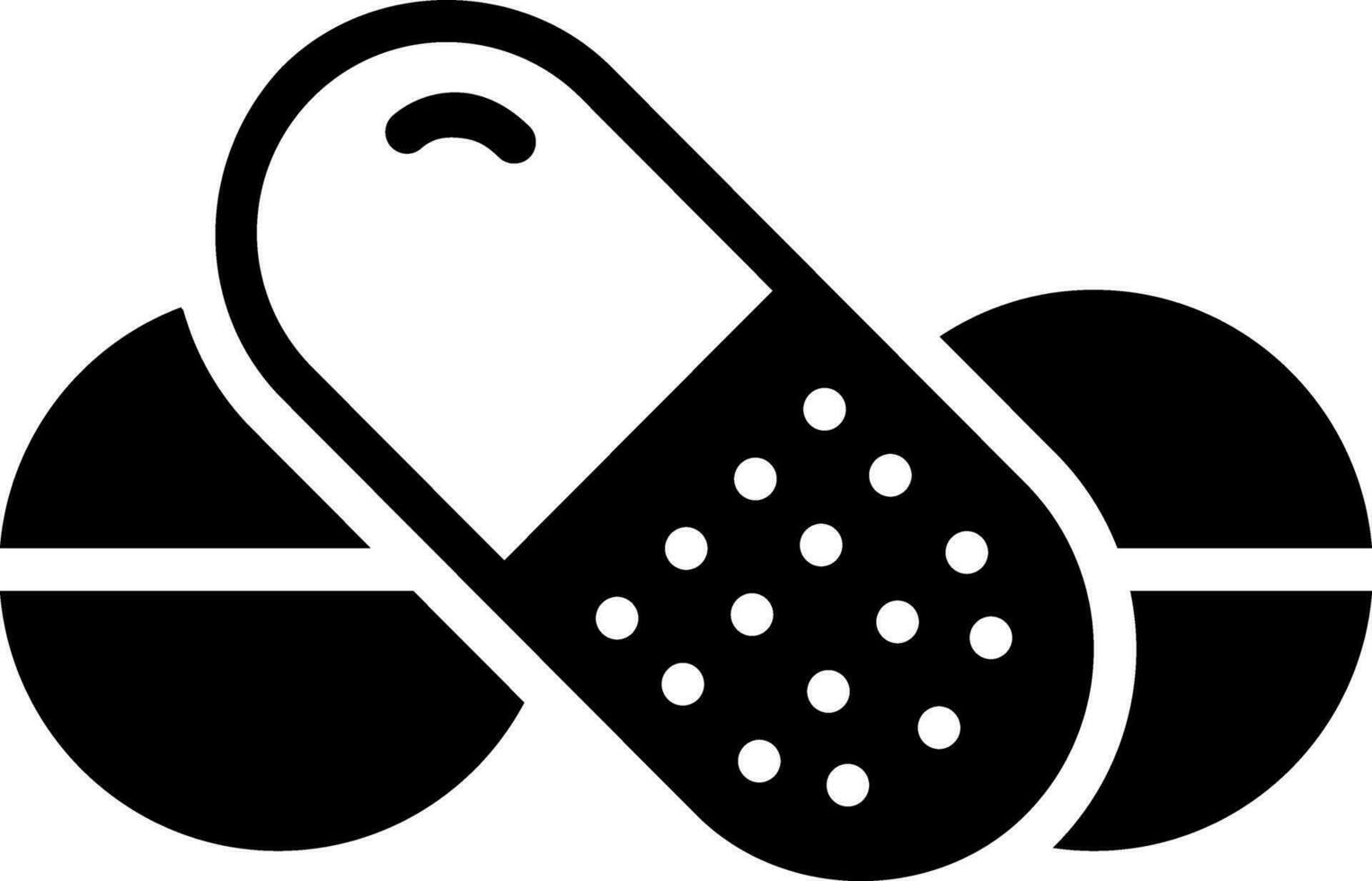 solid icon for pills vector