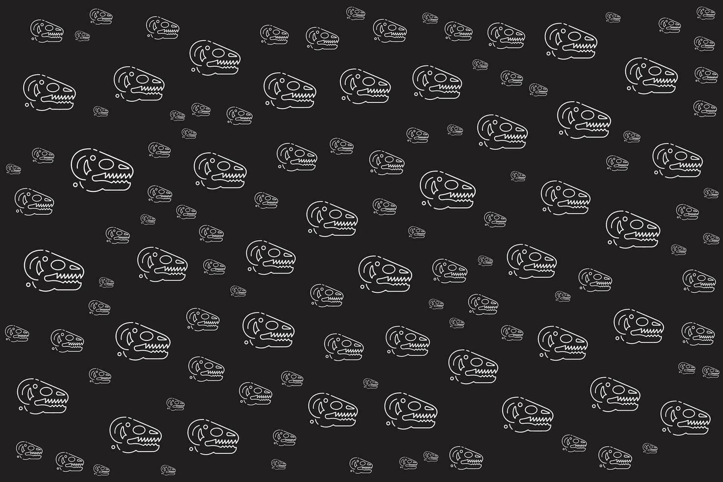 pattern dinosaurs skull background vector