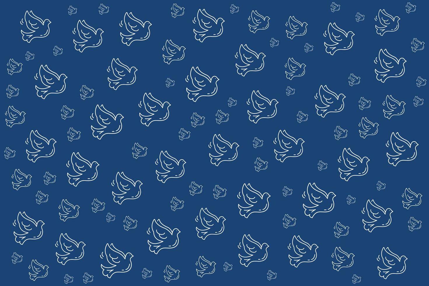 a blue background with white birds on it vector