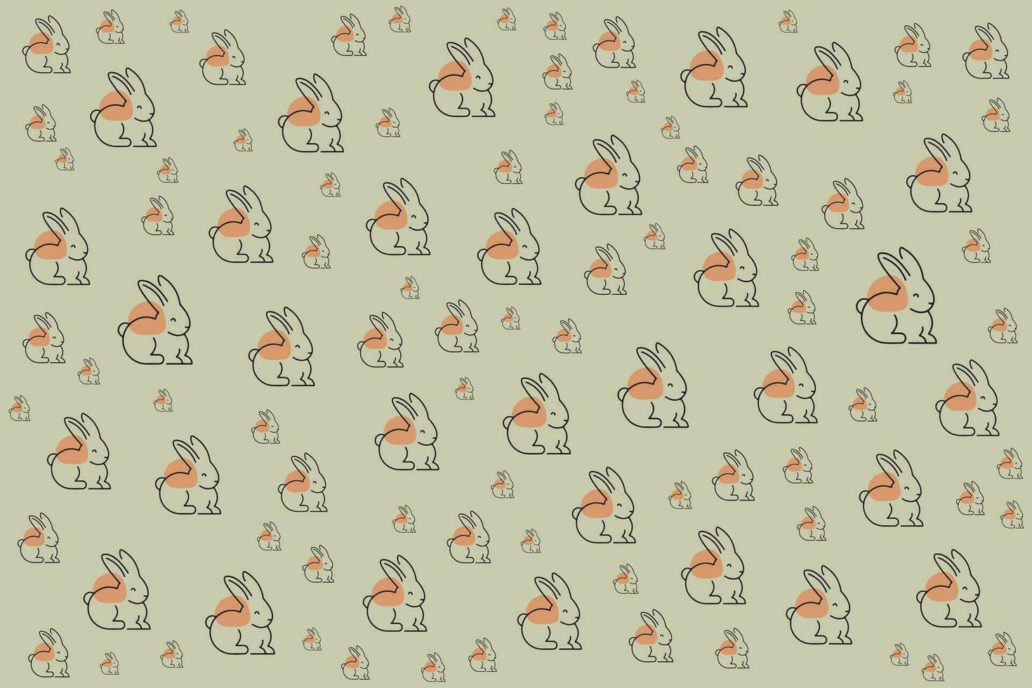 a pattern with rabbits on it vector