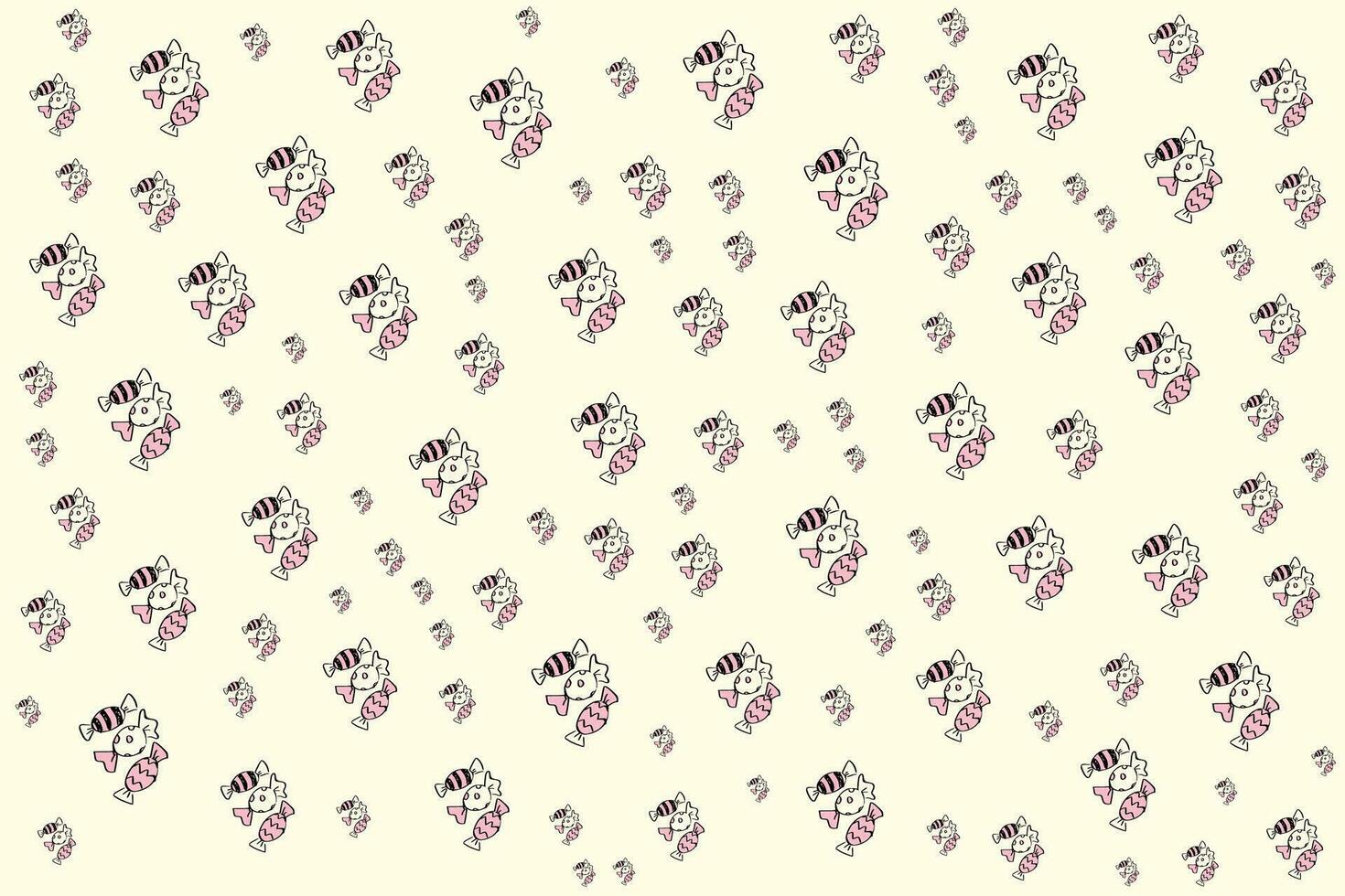 a pattern with many small flowers on it vector