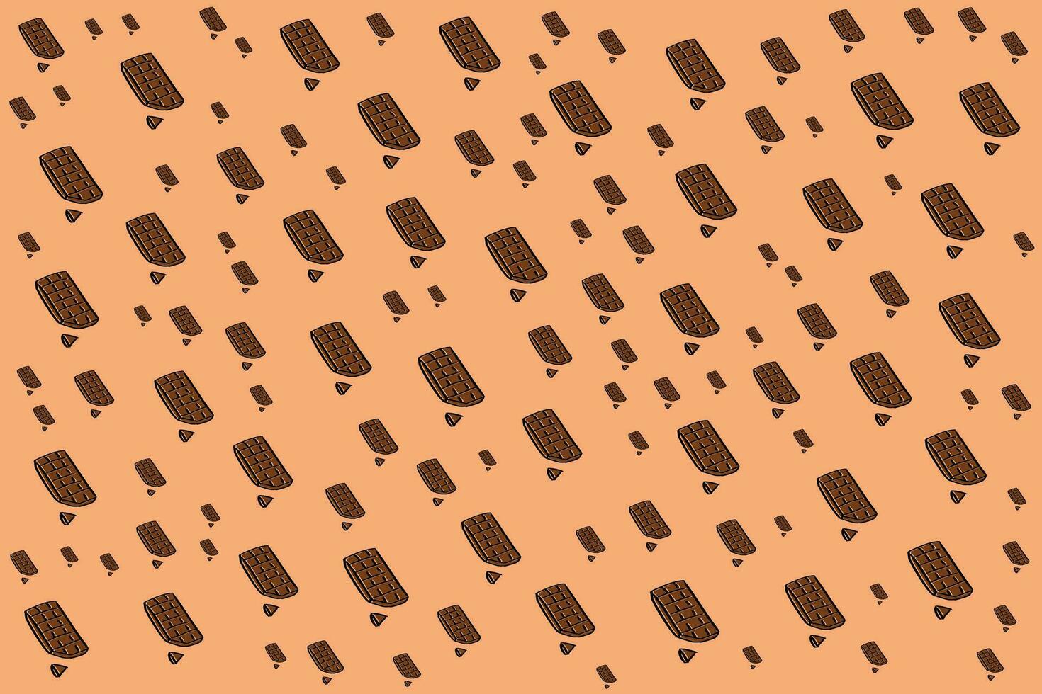 pattern with chocolate slices vector