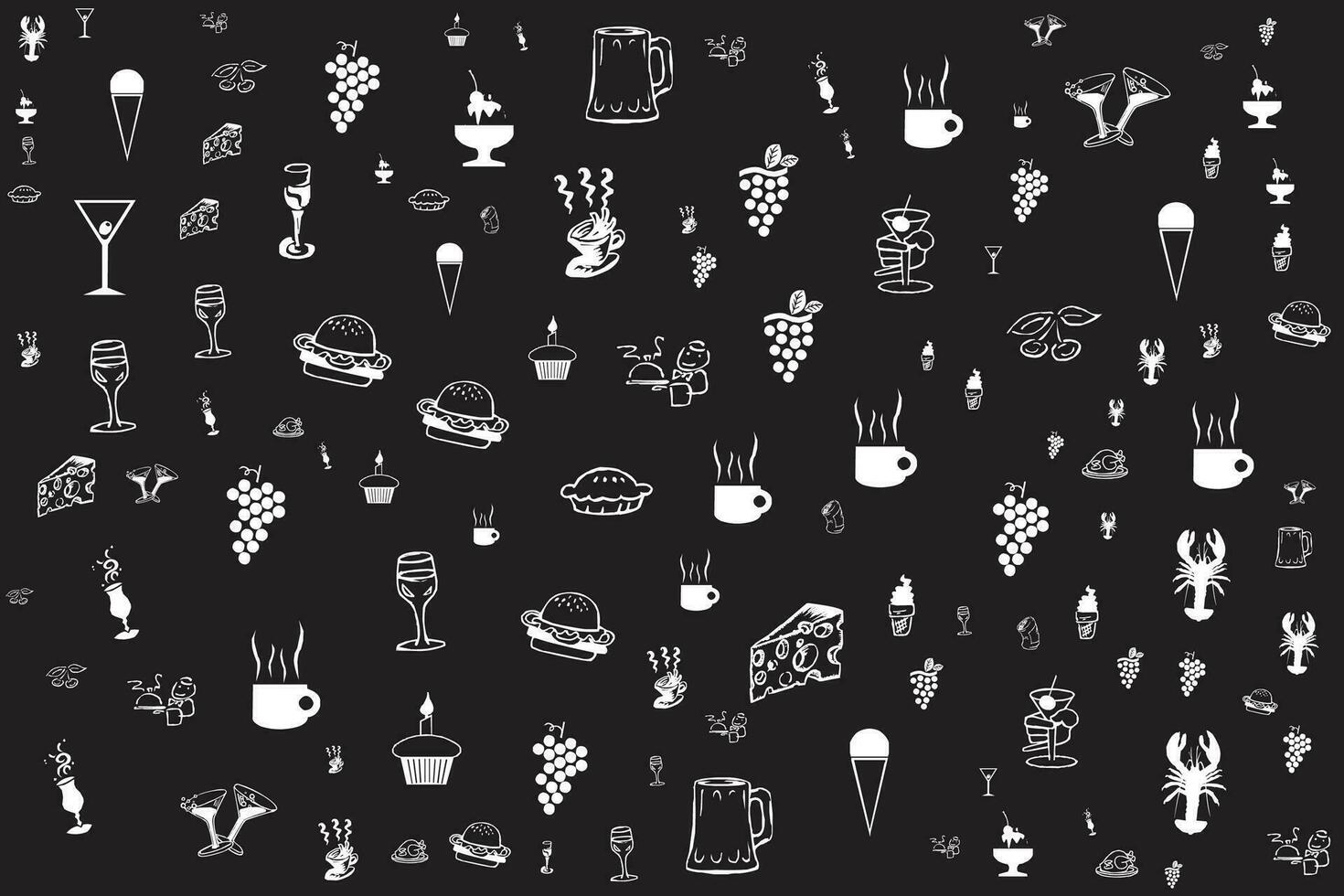 a pattern with drinking glass vector